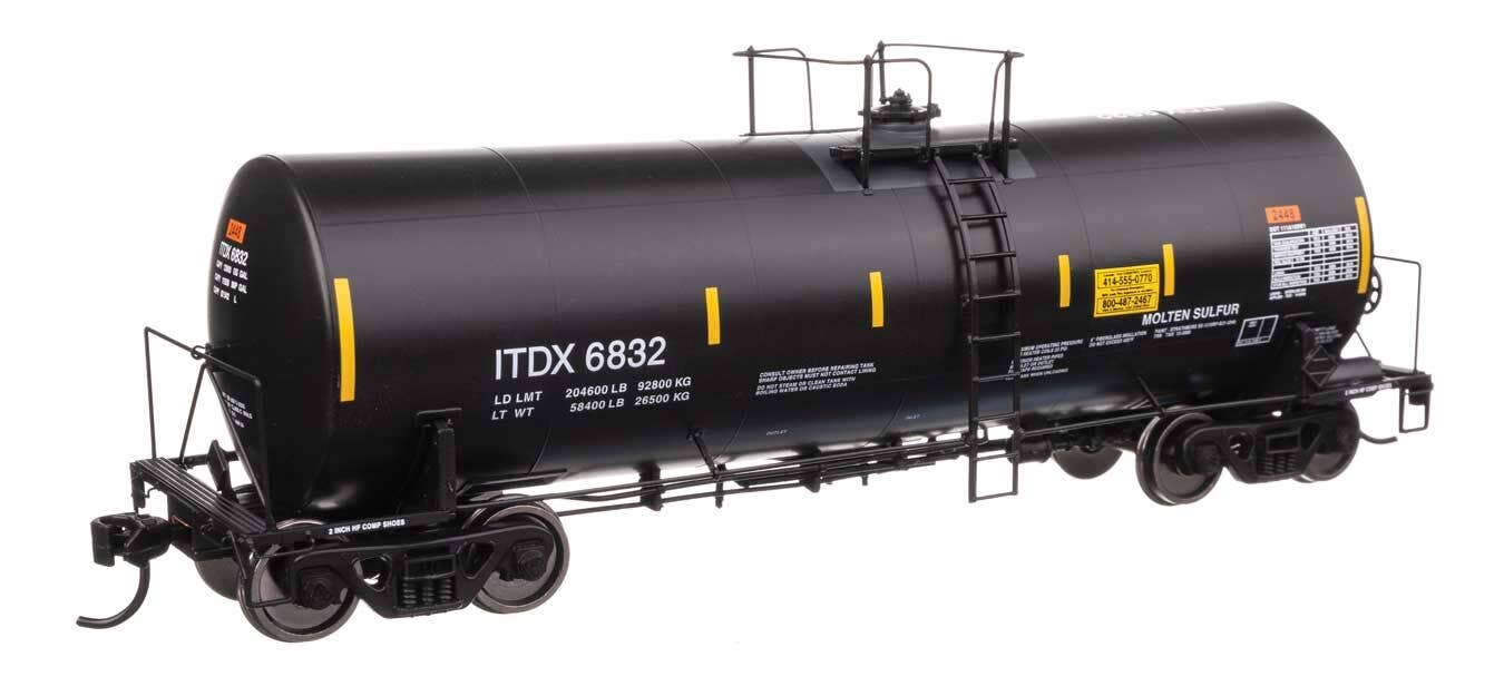 Walthers 920-100062 HO ITDX 40' Trinity 14,000-Gal Molten Sulfur Tank Car #6832