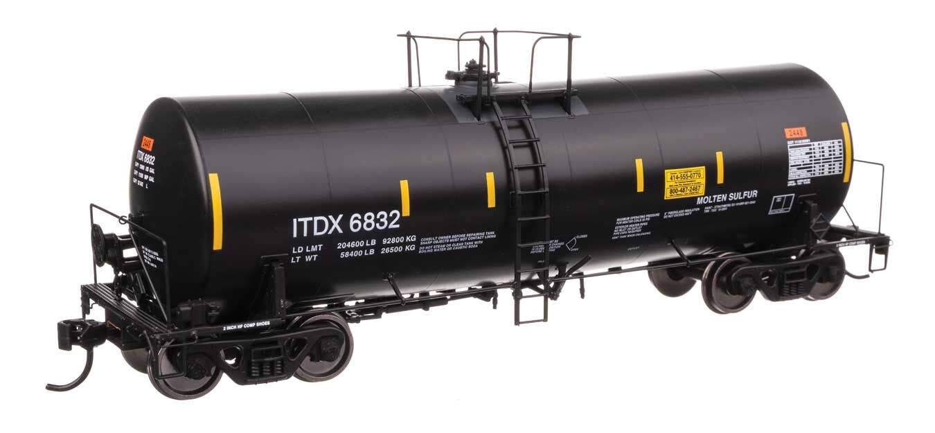 Walthers 920-100062 HO ITDX 40' Trinity 14,000-Gal Molten Sulfur Tank Car #6832