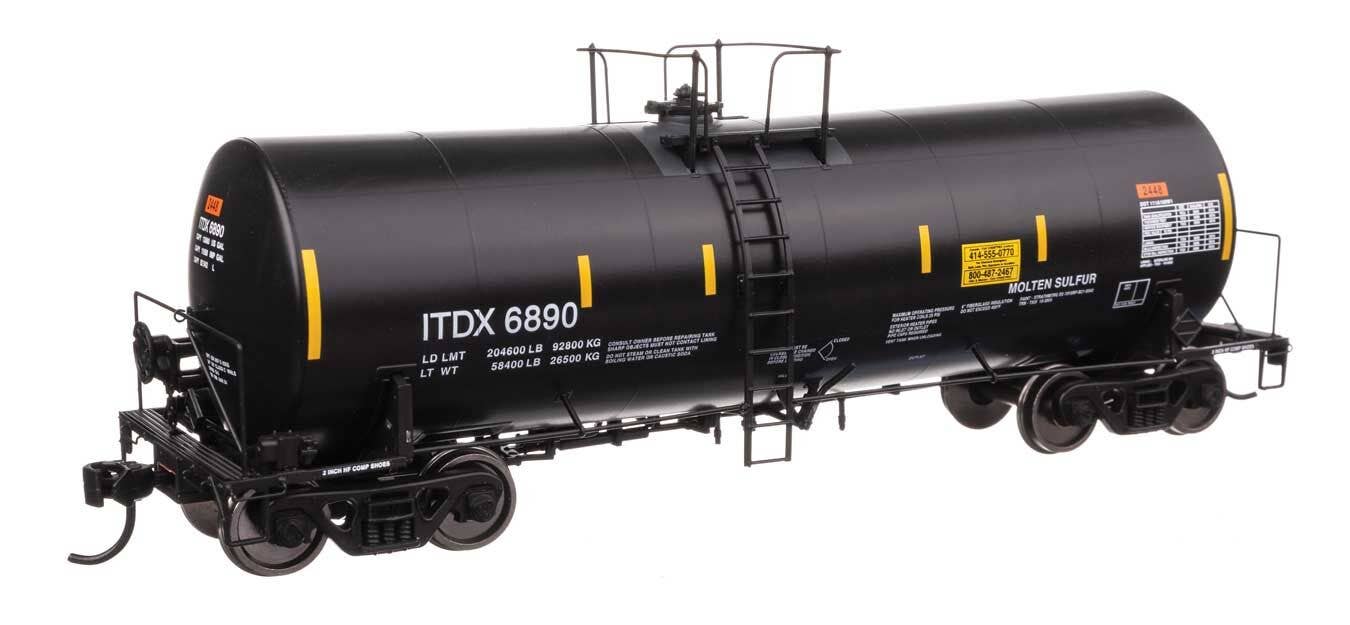 Walthers 920-100063 HO ITDX 40' Trinity 14,000-Gal Molten Sulfur Tank Car #6890