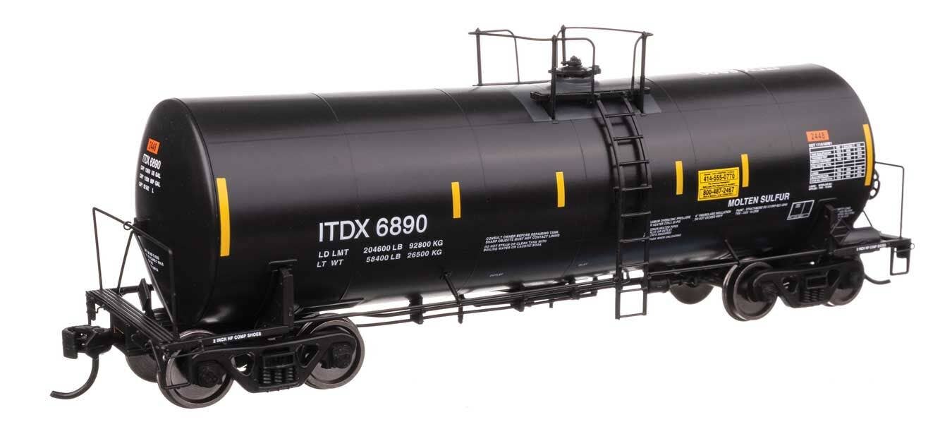 Walthers 920-100063 HO ITDX 40' Trinity 14,000-Gal Molten Sulfur Tank Car #6890