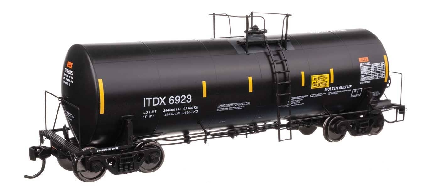 Walthers 920-100064 HO ITDX 40' Trinity 14,000-Gal Molten Sulfur Tank Car #6923