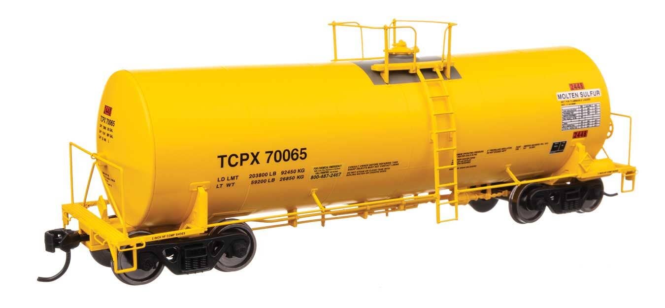 Walthers 920-100067 HO TCPX 40' Trinity 14,000-Gal Molten Sulfur Tank Car #70065