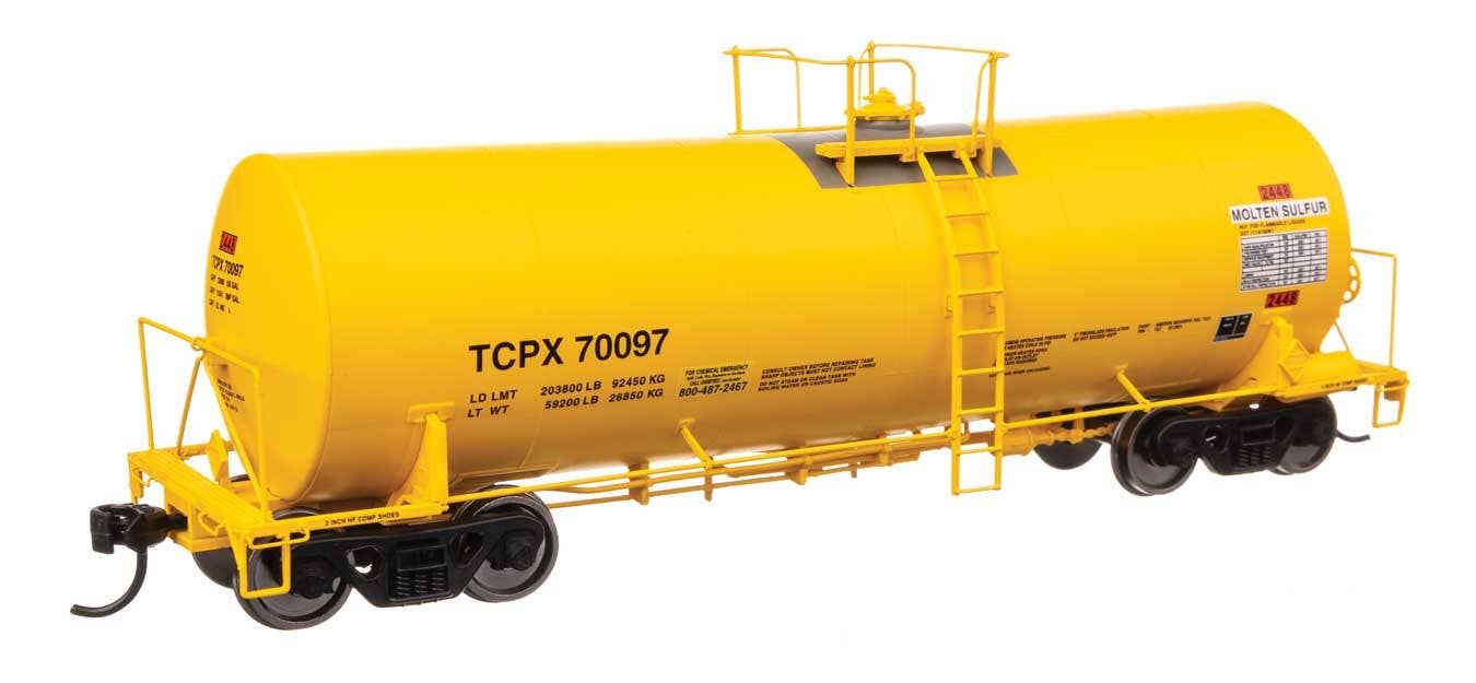Walthers 920-100068 HO TCPX 40' Trinity 14,000-Gal Molten Sulfur Tank Car #70097