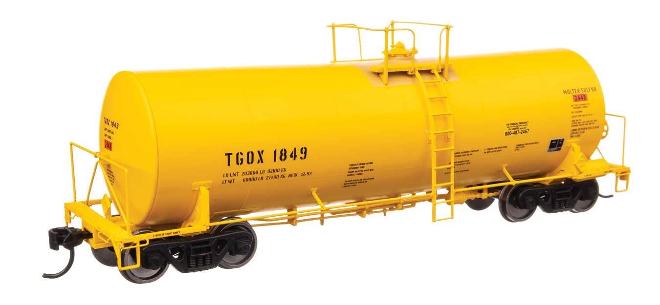 Walthers 920-100072 HO TGOX 40' Trinity 14,000-Gal Molten Sulfur Tank Car #1849