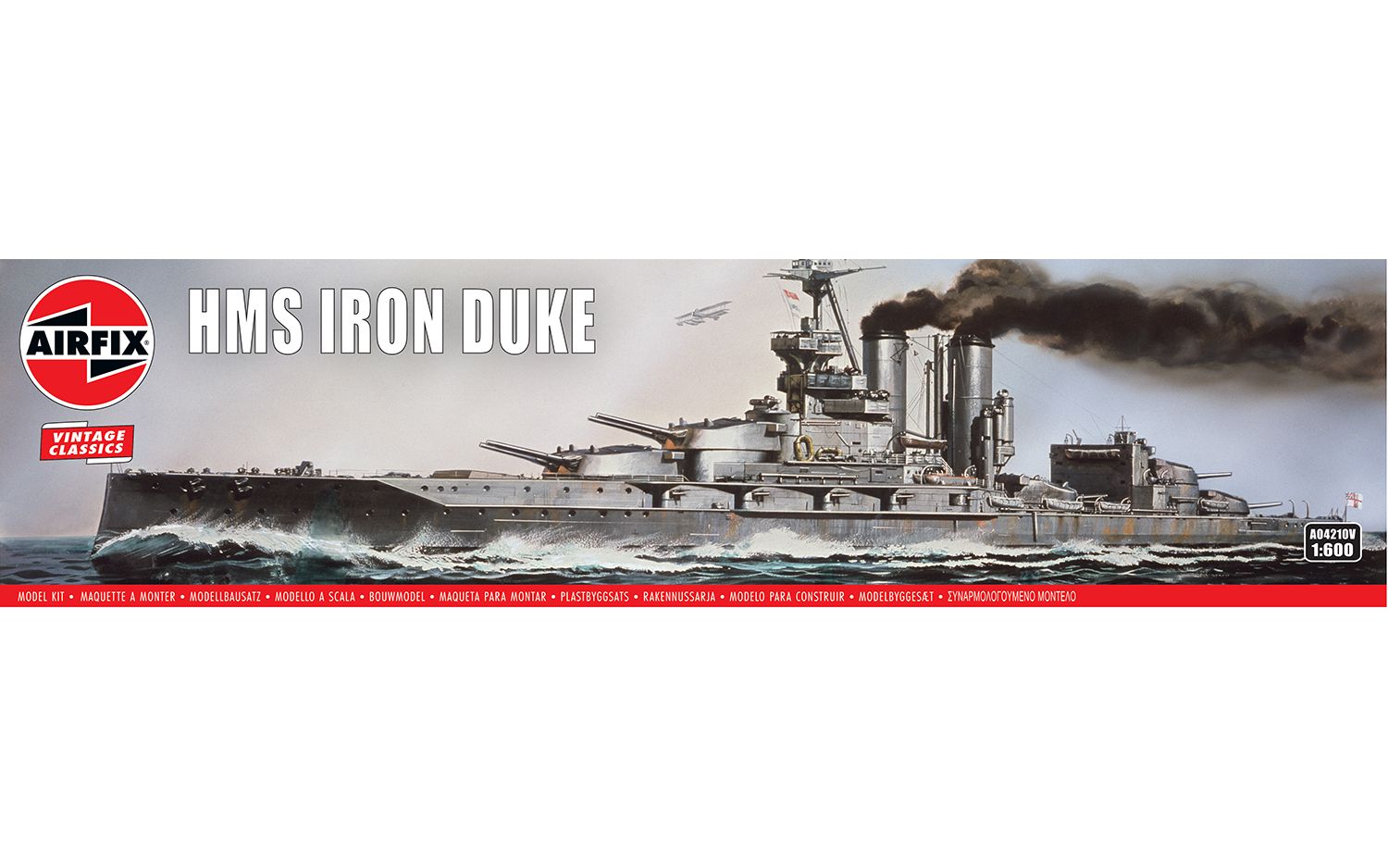 Airfix Products A04210V 1:600 HMS Iron Duke Battleship Plastic Model Kit