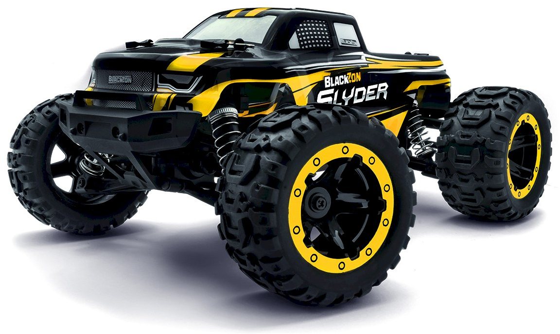 BlackZon 540116 1:16 Yellow Slyder MT 4WD Electric Monster Truck Ready-To-Run