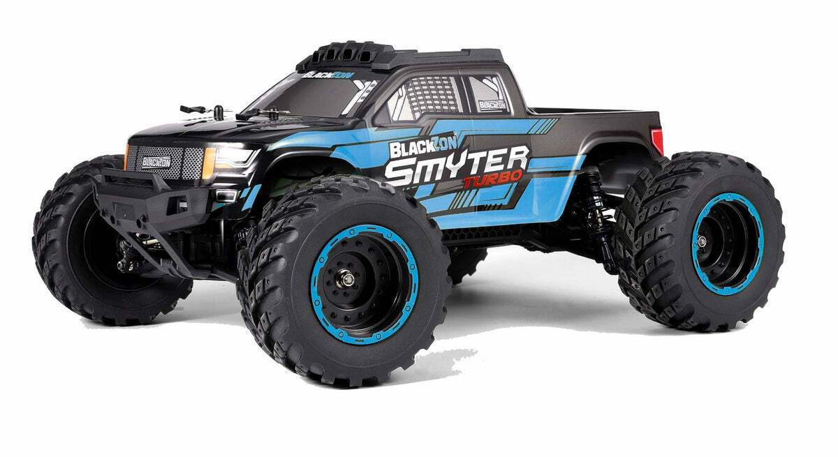 BlackZon 540252 1:12 Blue Smyter MT Turbo 4WD 3S Brushless Monster Truck RTR