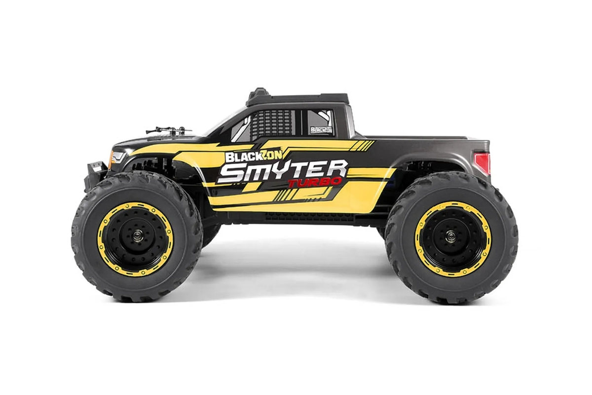 BlackZon 540253 1:12 Yellow Smyter MT Turbo 4WD 3S Brushless Monster Truck RTR