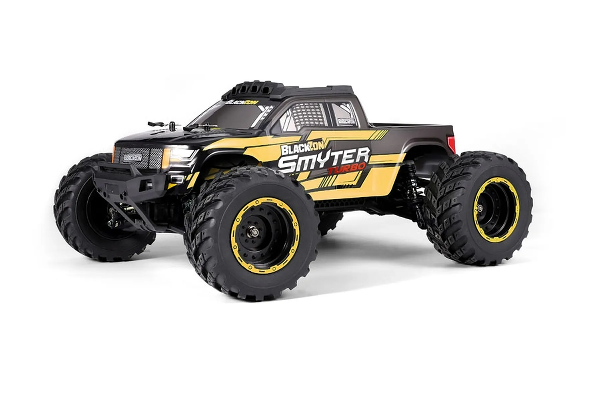 BlackZon 540253 1:12 Yellow Smyter MT Turbo 4WD 3S Brushless Monster Truck RTR
