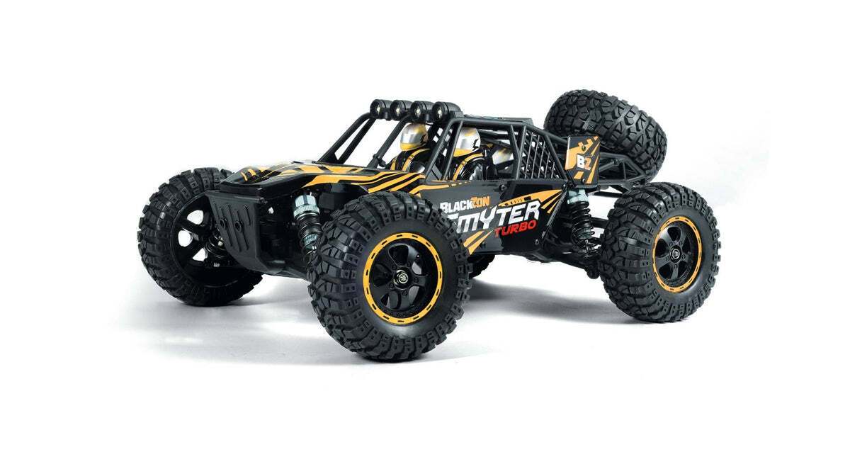 BlackZon 540257 1:12 Yellow Smyter DB Turbo 4WD 3S Brushless Desert Buggy RTR