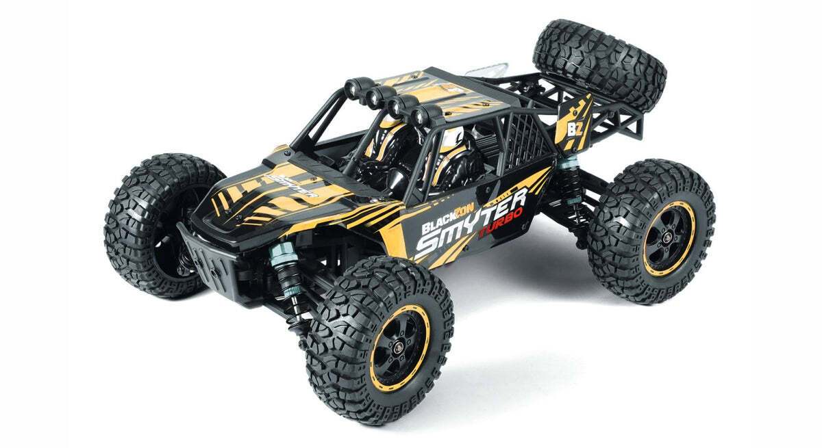 BlackZon 540257 1:12 Yellow Smyter DB Turbo 4WD 3S Brushless Desert Buggy RTR