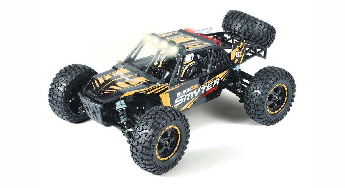 BlackZon 540257 1:12 Yellow Smyter DB Turbo 4WD 3S Brushless Desert Buggy RTR