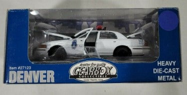 Gearbox 27123 1:43 Die Cast Denver Police Interceptor 2000 Ford Crown Victoria