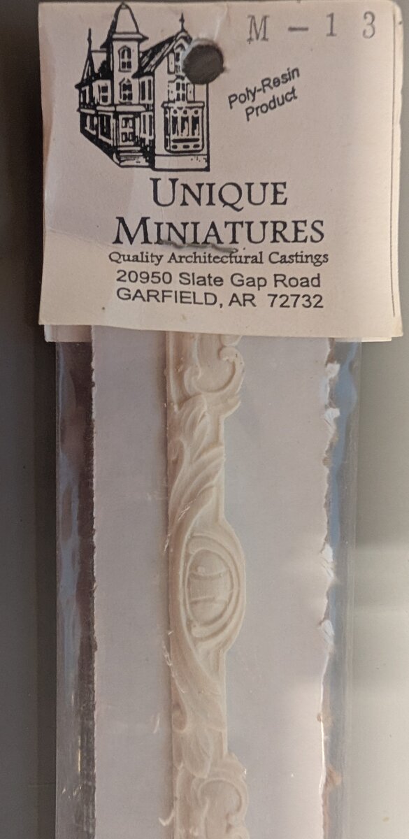 Unique Miniatures M-13 Architectural Poly Resin Casting Trim Work
