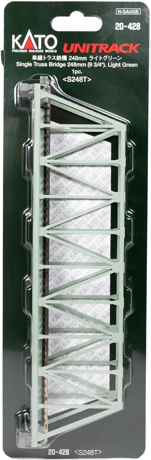 Kato 20-428 N 248 mm Light Green Single Truss Bridge