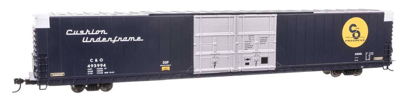 Walthers 920-102114 HO C&O 86' PS Double-Door Hi-Cube Boxcar RTR#493994