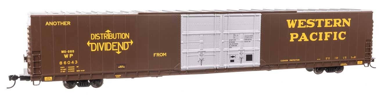 Walthers 920-102130 HO WP 86' PS Double-Door Hi-Cube Boxcar RTR #86043