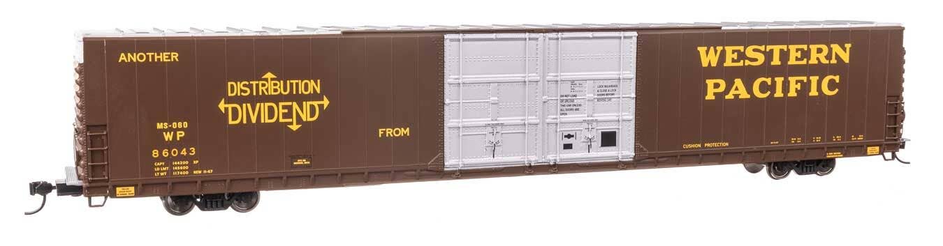 Walthers 920-102130 HO WP 86' PS Double-Door Hi-Cube Boxcar RTR #86043