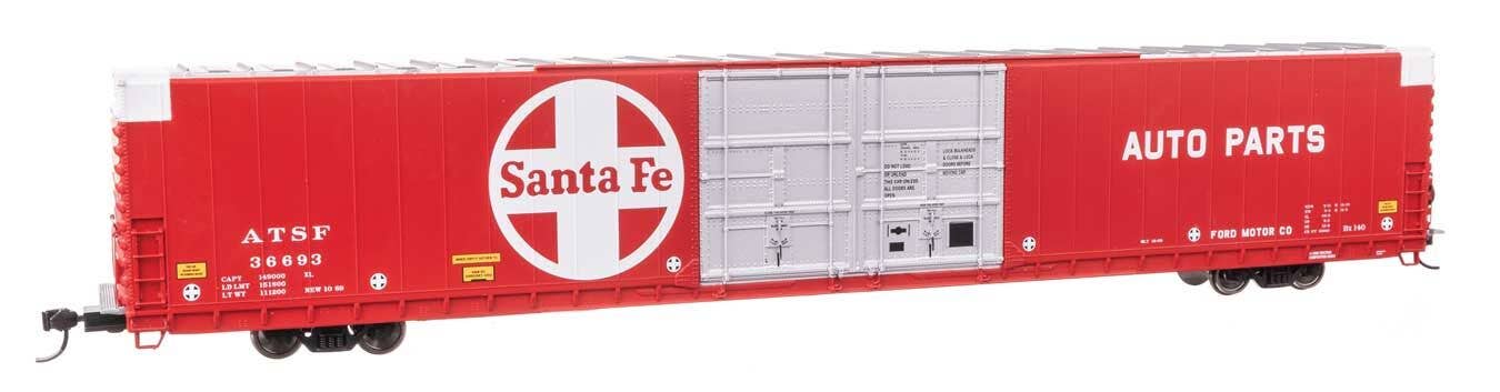 Walthers 920-102111 HO Santa Fe 86' PS Double-Door Hi-Cube Boxcar RTR #36693