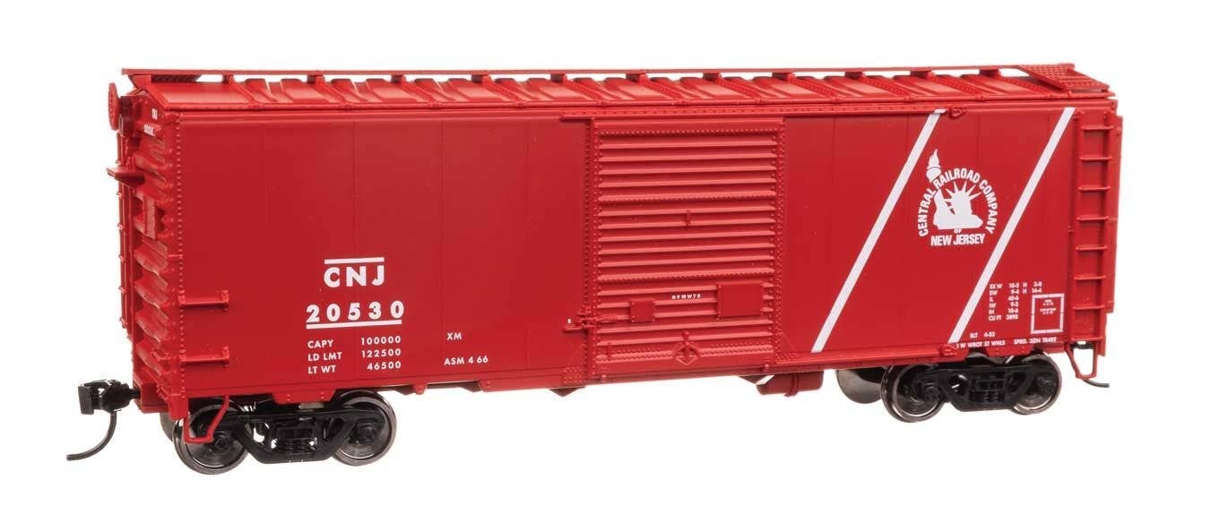 Walthers 910-45204 HO CNJ 40' ACF Welded Boxcar w/ 8' Youngstown Door RTR #20530