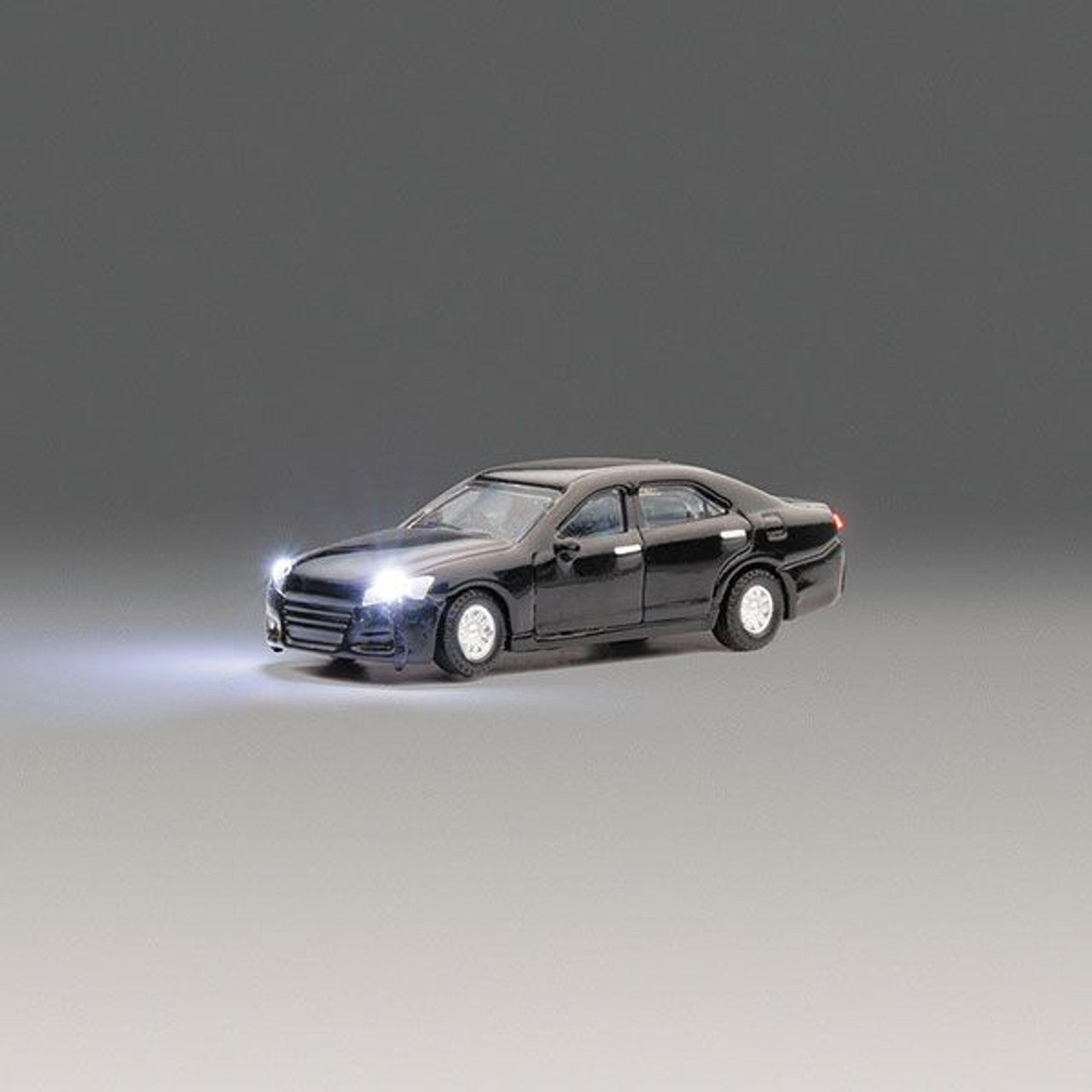 Kato 24-684A N Assembled Black Sedan with Just Plug Lighting