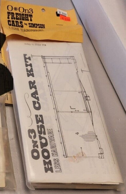 Simpson 309 O/On3 Scale House Car Less Hardware Building Kit