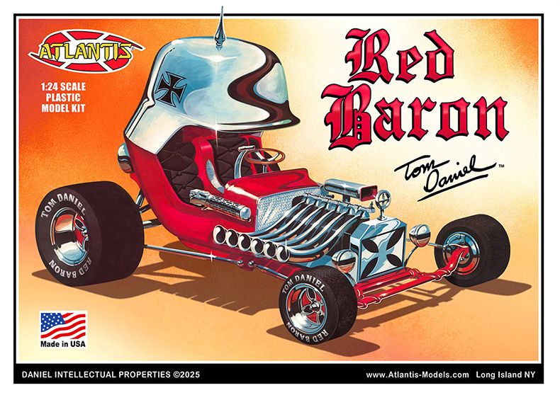 Atlantis Models M6740 1:24 Tom Daniel Red Baron Show Rod w/Trading Card Kit