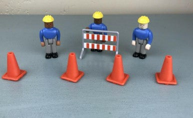 DG Productions 9006 Playforce Toys Plastic Workmen Set