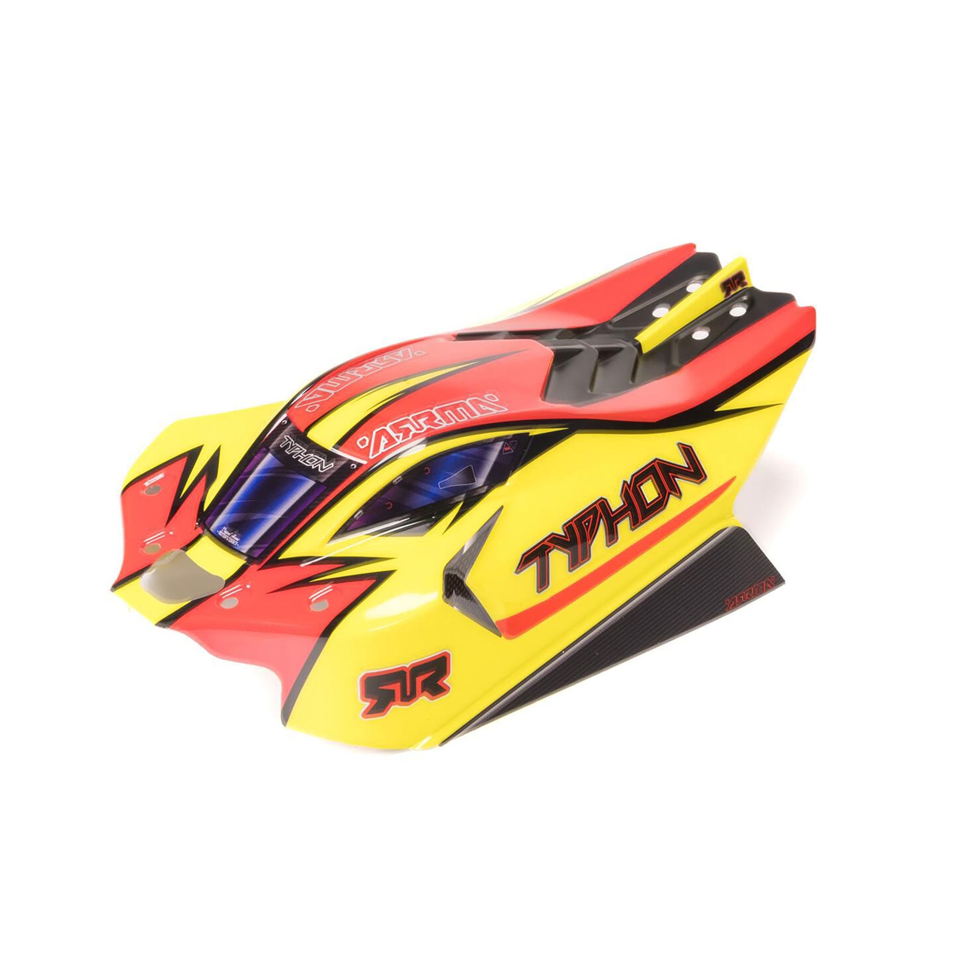 ARRMA ARA-2250 1:8 TYPHON 4x4 Red/Yellow Clipless Painted Decaled Body Set