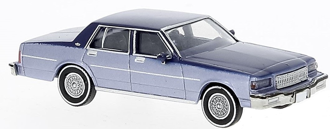 Brekina Automodelle 19707 HO Assembled 2-Tone Blue 1987 Chevrolet Caprice Sedan