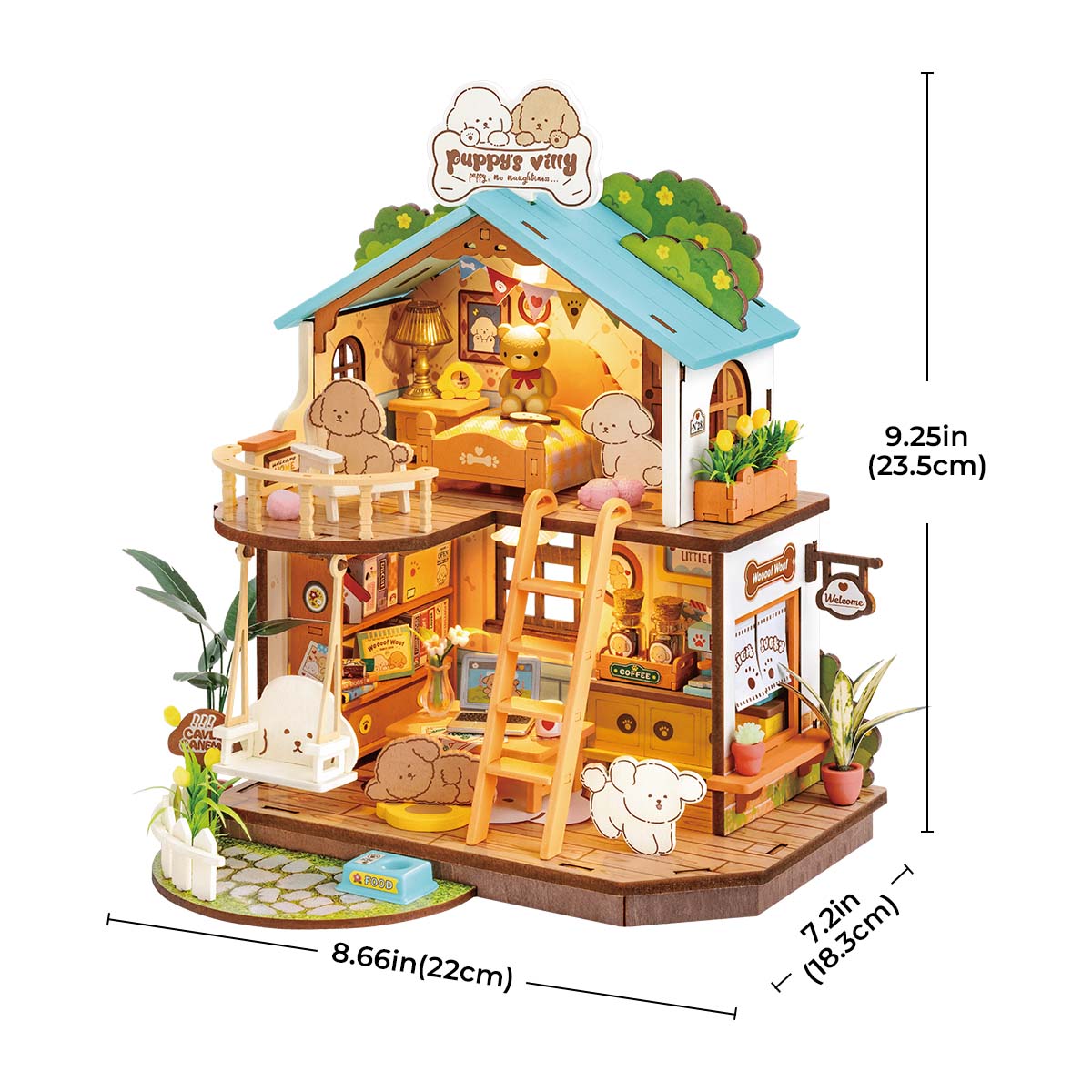 Robotime DG169 Rolife Puppy's Cozy Villa DIY Miniature House