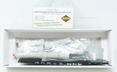 Life Like 31452 Proto 2000 HO AAR Standard 50 Ton Flat Car w/Load NKP#3049 Kit