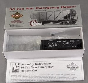 Life Like 23805 HO C&O 50 Ton War Emergency Hopper #54253 Car Kit