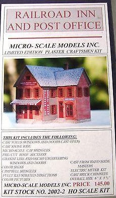 Micro-Scale Models 2002-2 HO Railroad Inn & Post Office Plaster Craftsmen Kit