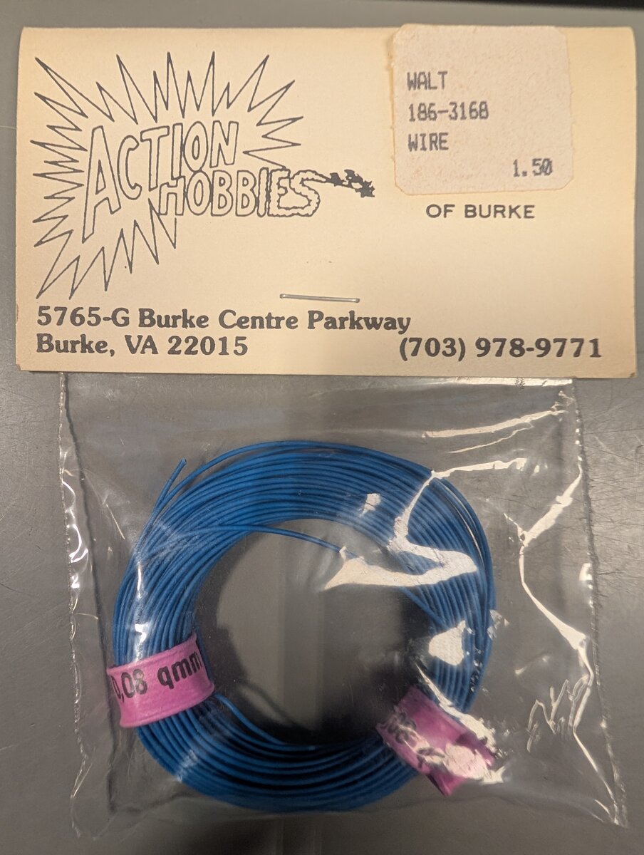 Action Hobbies 186-3168 Blue 0.08 qmm Wire Roll
