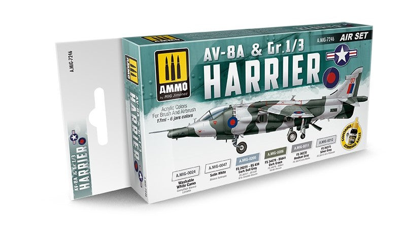 Mig Jimenez 7246 AV-8A & Gr.1/3 Harrier Acrylic Paints (Set of 6)