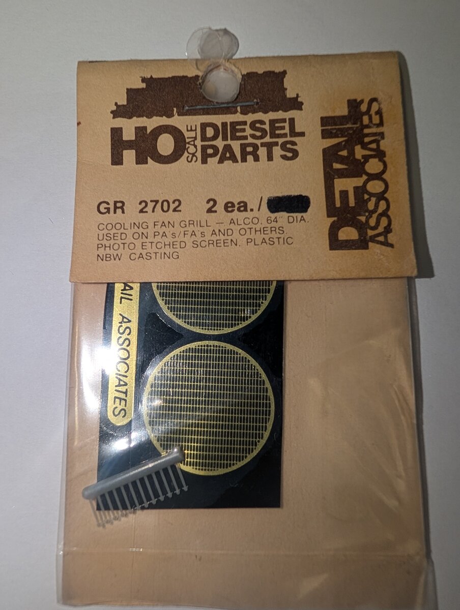 Detail Associates GR2702 HO Cooling Fan Grill Alco 64