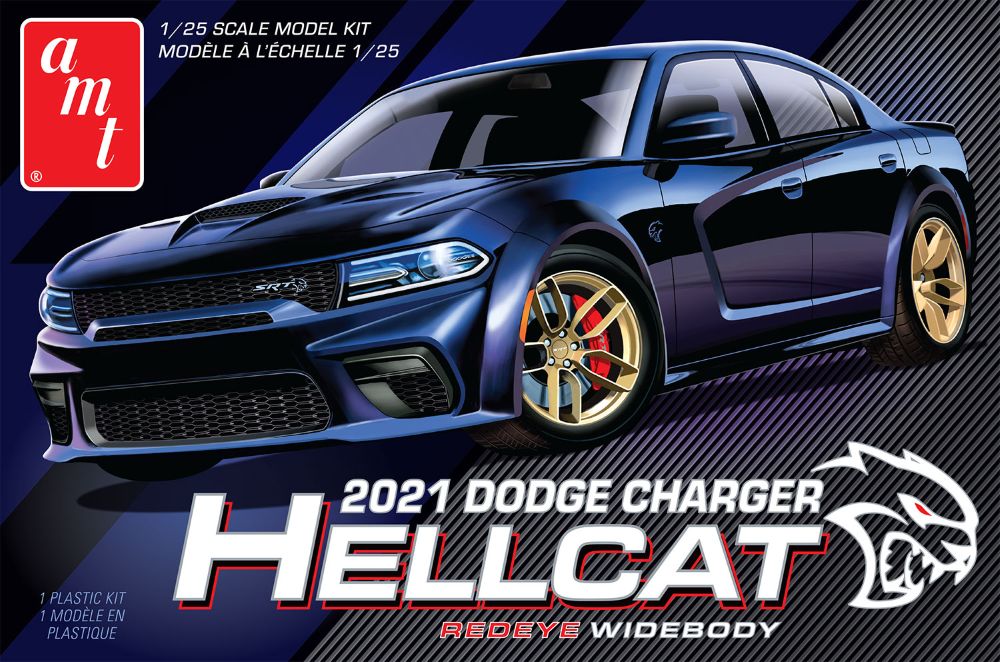 AMT 1325 1:25 2021 Dodge Charger Hellcat Redeye Widebody Car Plastic Model Kit