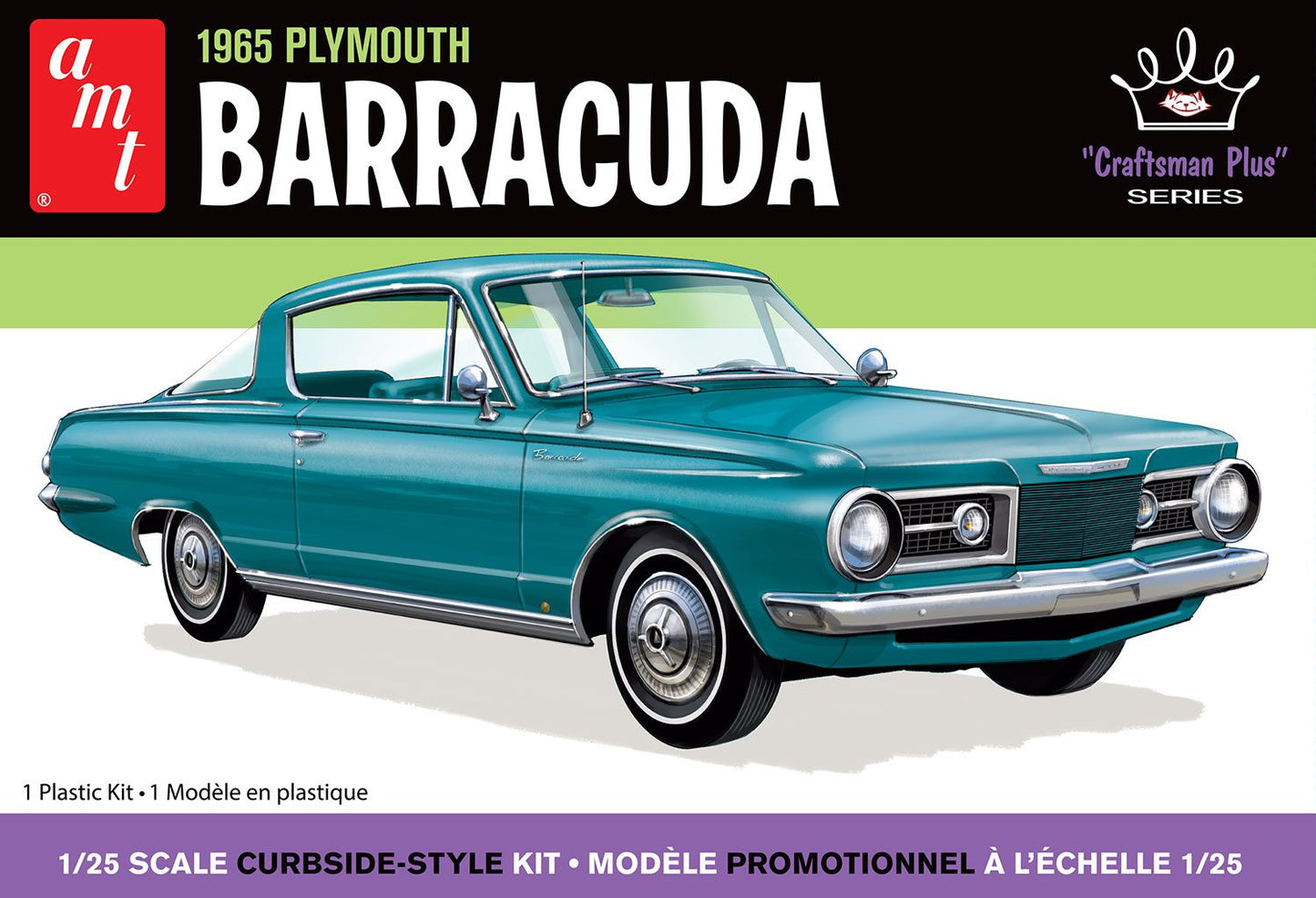 AMT 1431 1:25 Craftsman Plus 1965 Plymouth Barracuda Car Plastic Model Kit