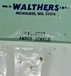 Walthers 949-5291 HO Amber Jewel Lens (Pack of 12)
