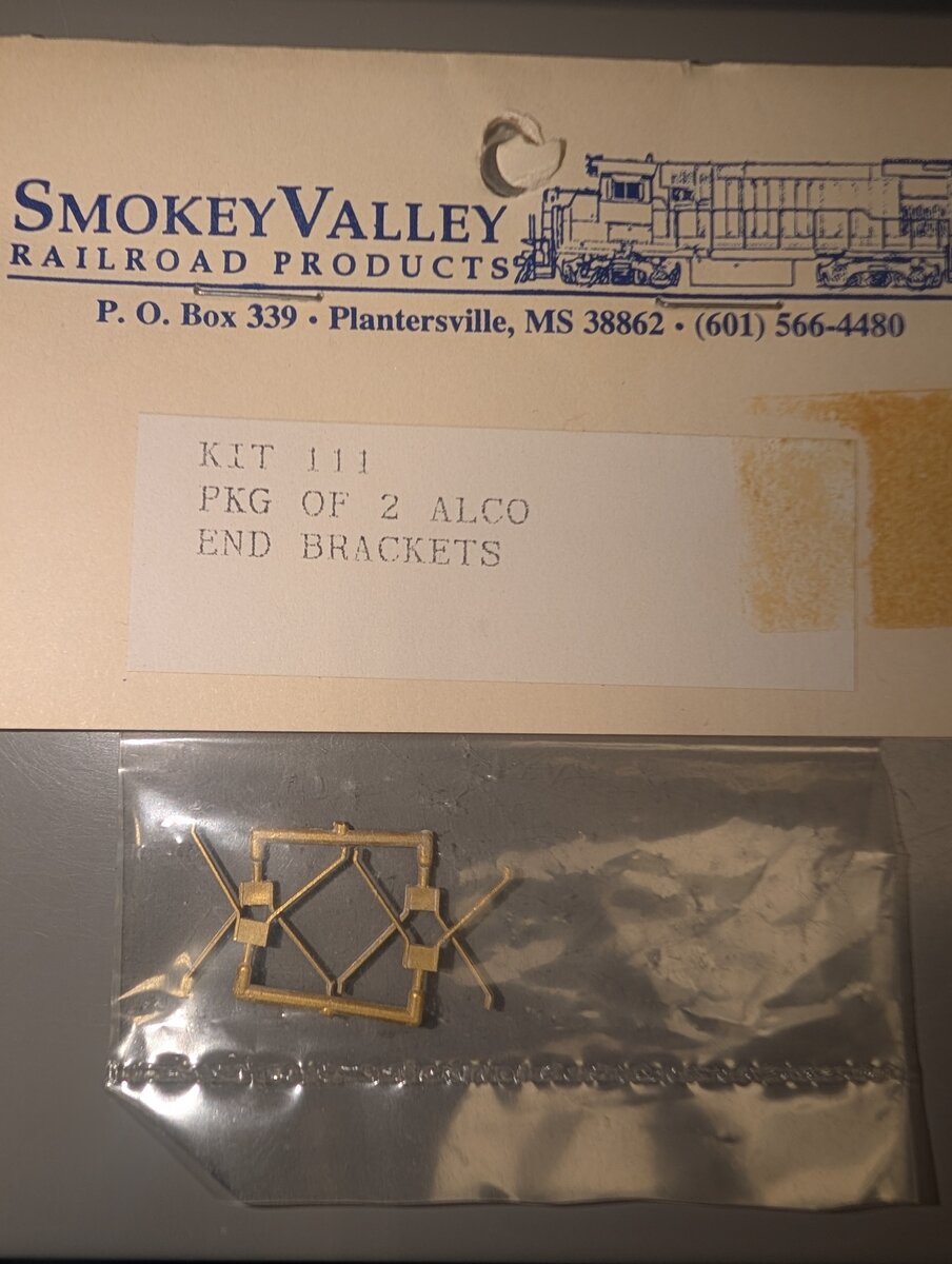 Smokey Valley RR Products 111 HO Alco End Brackets (Pack of 2)