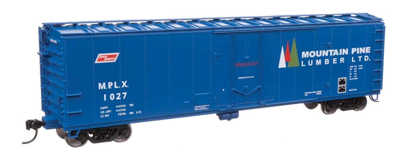 Walthers 910-2864 HO Mountain Pine Lumber 50' PC&F Insulated Boxcar RTR #1027