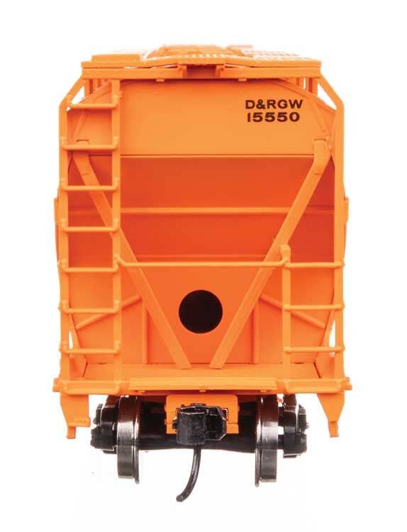 Walthers 910-49208 HO D&RGW ACF 5250 4-Bay Centerflow Covered Hopper RTR #15550