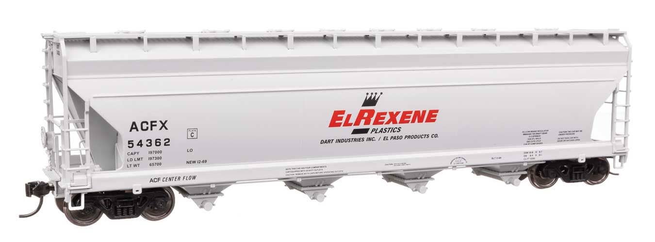 Walthers 910-49212 HO El Rexene ACF 5250 4-Bay Centerflow Covered Hopper #54362