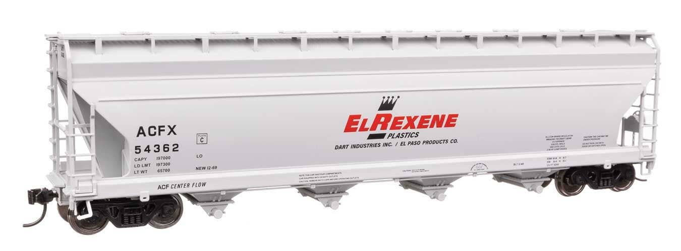 Walthers 910-49212 HO El Rexene ACF 5250 4-Bay Centerflow Covered Hopper #54362
