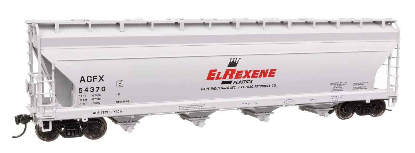 Walthers 910-49213 HO El Rexene ACF 5250 4-Bay Centerflow Covered Hopper #54370