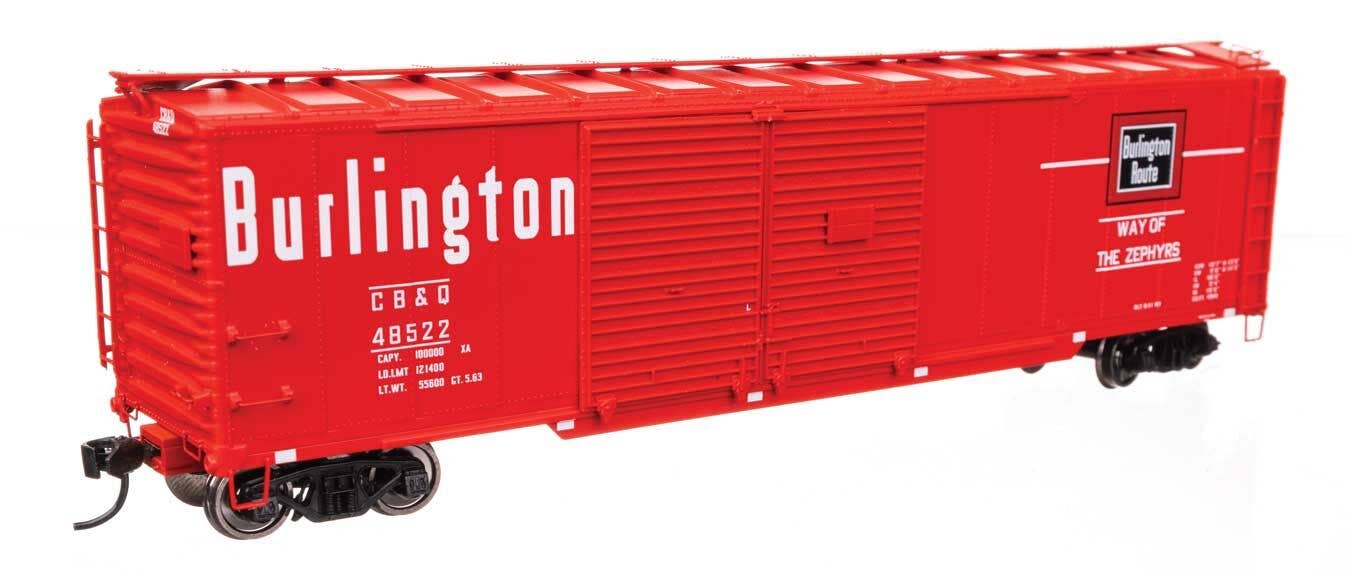 Walthers 920-101673 HO CB&Q 50' AAR Double-Door Boxcar Ready to Run #48522