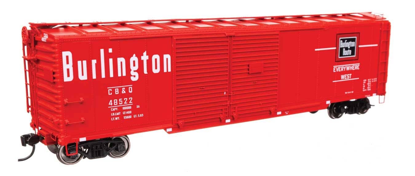 Walthers 920-101673 HO CB&Q 50' AAR Double-Door Boxcar Ready to Run #48522
