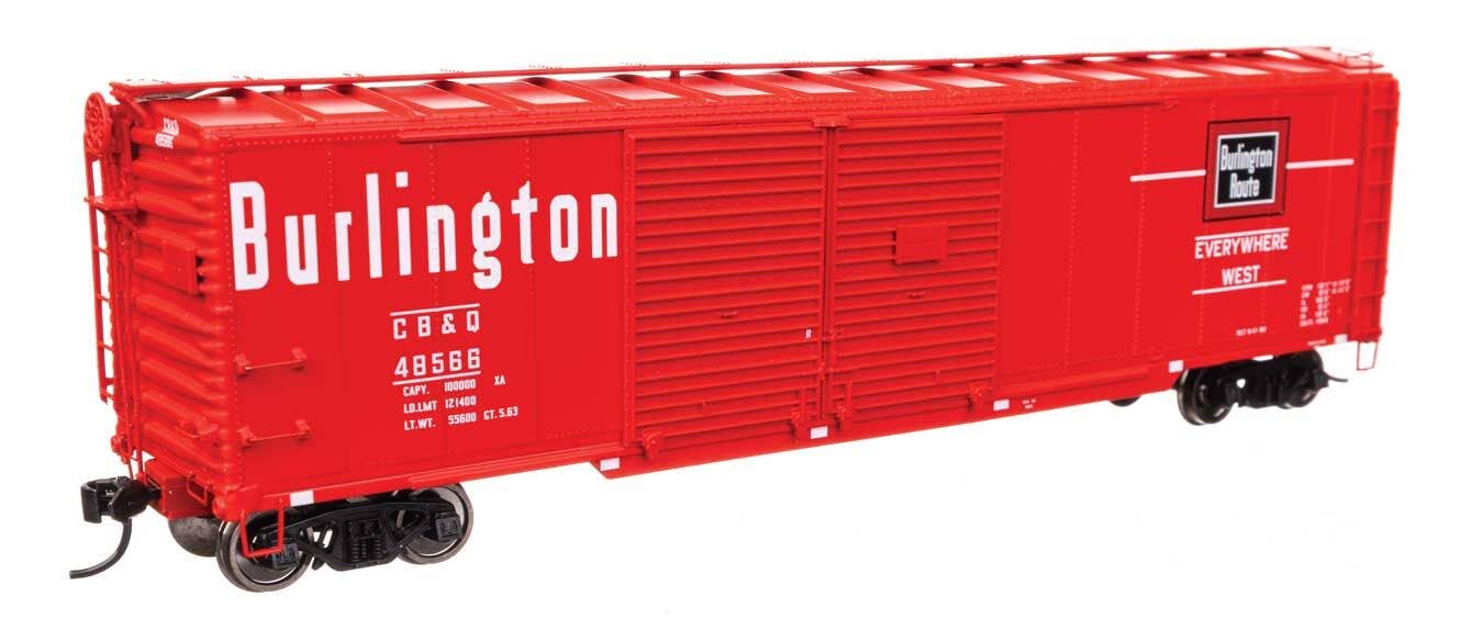 Walthers 920-101674 HO CB&Q 50' AAR Double-Door Boxcar Ready to Run #48566