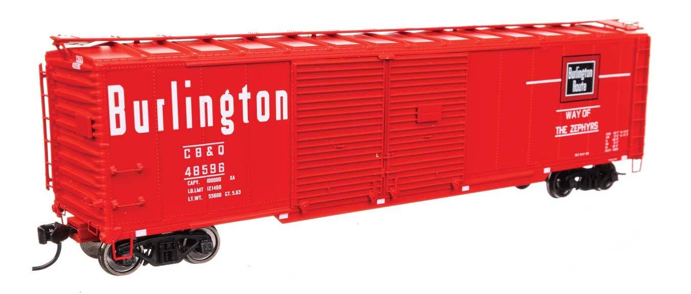 Walthers 920-101675 HO CB&Q 50' AAR Double-Door Boxcar Ready to Run #48596
